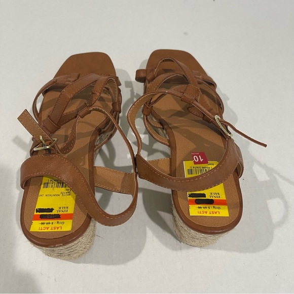 Women’s White Mountain Swayze Brown Platform Sandals Size 10 US! - Picture 7 of 10